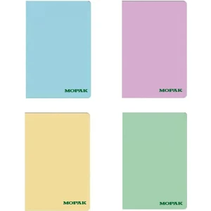 A4 Plastik Kapak Defter 60 Yaprak Pastel Kareli  - 4 Adet