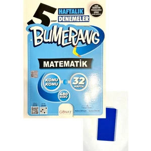 Günay Yayınları 5.sınıf Bumerang Matematik Haftalık Deneme-Yeni-(Silgi Hediye)