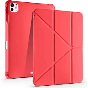 Apple iPad Pro 13 Inç M4 2024 Için Kılıf Pen Üçgen Kalem Bölmeli Case A2925 A2926 A3007