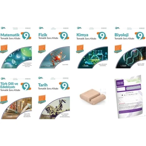Palme Yayıncılık 9. Sınıf Matematik Tematik Soru Kitabı - Fizik Tematik Soru Kitabı - Kimya Tematik Soru Kitabı - Tarih Tematik Soru Kitabı 6'lı Set + Telefon Tutucu - Deneme