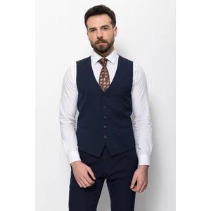 Düz Lacivert Renk Slim Fit Klasik Erkek Yelek