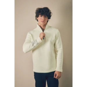 Basic Yarım Fermuarlı Dik Yaka  Sweatshirt