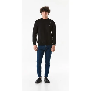 Fermuarlı Straight Jean Pantolon