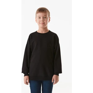 Önü ve Arkası Yazı Baskılı Erkek Çocuk Sweatshirt