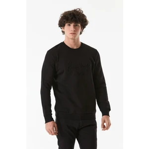 Kabartmalı Bisiklet Yaka Sweatshirt