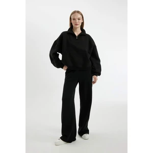 Coool Wide Leg Geniş Bol Paça Eşofman Altı Beli Lastikli Bağcıklı Cepli Basic Düz B3345AX24WN
