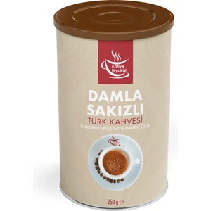 Kahve Tiryakisi Damla Sakızlı Türk Kahvesi 250 gr Teneke