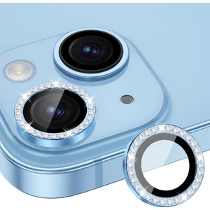Apple iPhone 15 / 15 Plus Için Kamera Koruyucu Taşlı ve Metal Lens Koruyucu