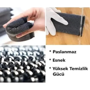 (5 Adet)  Sihirli Inox Paslanmaz Telli Bulaşık Süngeri