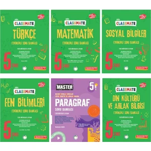 Okyanus Yayınları 2025 5. Sınıf Türkçe Soru Bankası - Matematik Soru Bankası - Fen Bilimleri Soru Bankası 6'lı Set