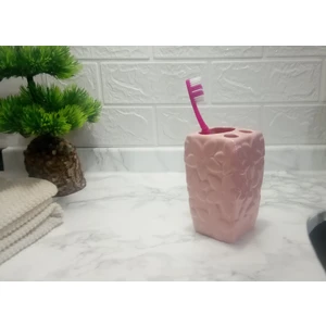 Diş Fırçalık Çiçekli Pembe Model Banyo Aksesuarı