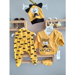 Minilkabebe Dad-Mum Hastane Çıkış Seti 5 Li Sarı