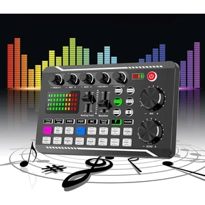 Stüdyo Ses Mikseri Şarjlı F998 Bluetooth DJ Canlı Yayın Kondenser Mikrofon Bağlantısı