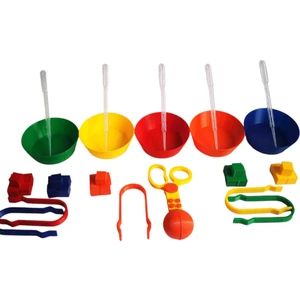Renkli Küpler Balon Makas, 1 Adet Balon Makas 5 Adet (Kase, Cımbız, Pastör Pipet) ve 25 Adet Küp