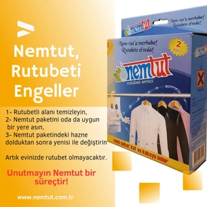 Nem Alıcı Önleyici Rutubet Küf Giderici Emici Korozyon Önleyici Koku Giderici 1 kg 1 Kutu 2 Paket