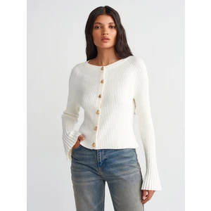 60246 Ispanyol Kol Triko Hırka-Ekru