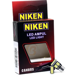 Niken 12V T10 Dipsiz Ampul 18 Led'Li 2’Li Set - Beyaz Işık