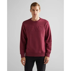 Erkek Bordo Regular Fit Bisiklet Yaka Logolu Sweatshirt 2015085.638