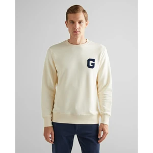 Erkek Krem Regular Fit Bisiklet Yaka Logolu Sweatshirt 2043023.130