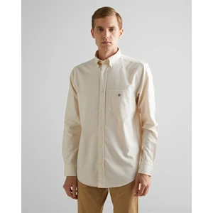 Erkek Kahverengi Regular Fit Düğmeli Yaka Çizgili Oxford Gömlek 3000230.257