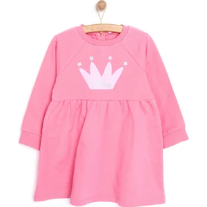 Basic Kız Örme Önü Fırfırlı Elbise Kız Bebek