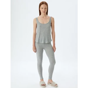 Pijama Altı Fitilli Örme Jogger Standart Bel