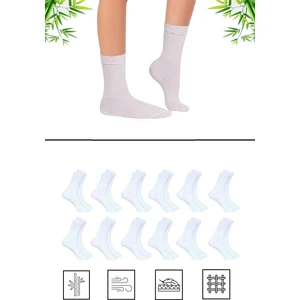 Mistero Socks Dikişsiz Bambu Kadın Soket Çorap 12 Çift