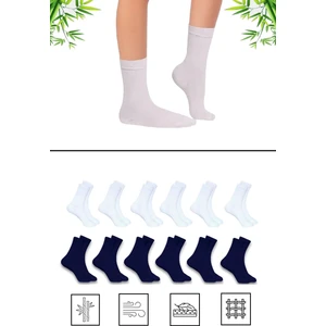 Mistero Socks Dikişsiz Bambu Kadın Soket Çorap 12 Çift