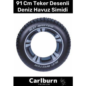 Özel Üretim Dayanıklı 80 kg 176 Lbs 10+ Çocuk Yetişkin Genç 91 cm Teker Lastik Desenli Deniz Simit