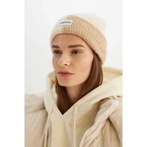 Kadın Dokuma Etiketli Yün Akrilik Triko Bere A5632AX24WN