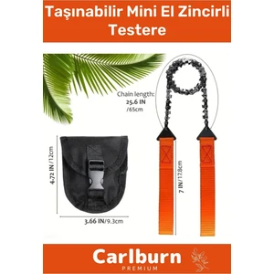 Özel Tasarım Hafif Kompakt Dayanıklı Saplı Pratik Taşınabilir Çantalı Mini El Zincirli Testere