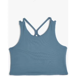 Kolsuz Crop Tişört Arkası Çapraz Askılı