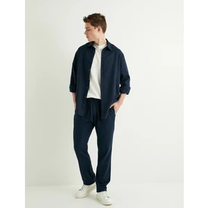 Keten Pantolon Beli Bağcıklı Cep Detaylı