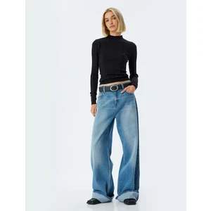 Triko Kazak Dik Yaka Dokulu Uzun Kollu