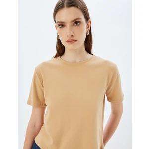 Basic Tişört Kısa Kollu Bisiklet Yaka Pamuklu