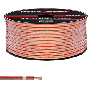 2x0.75 Hoparlör Kablosu Kordon Şeffaf 100MT PK-1420