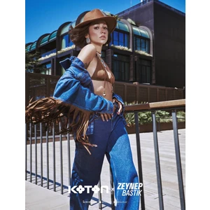 x Zeynep Bastık - Oversize Kot Pantolon Bol Paça Cep Detaylı Düğmeli - Loose Straight Jeans