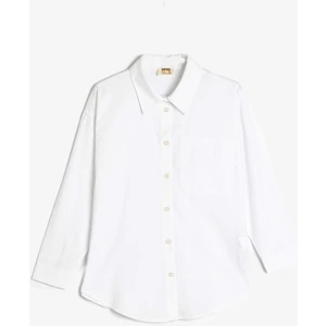 Gömlek Uzun Kollu Klasik Yaka Pamuklu