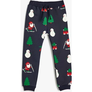 Noel Baba Eşofman Altı Beli Bağlamalı Şardonlu