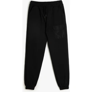 Jogger Eşofman Altı Beli Bağlamalı Cep Detaylı Şardonlu