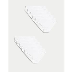 Saf Pamuklu 10'lu Brief Külot (2-14 Yaş)