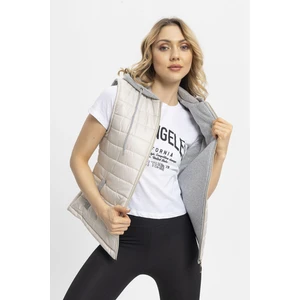 Kadın Penye Kapüşonlu Şişme Yelek 245012 -