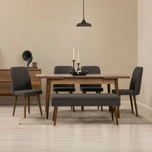 Just Home Elit Açılır Kapanır Masa - Barok Ceviz - 130 cm