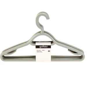 6'lı Plastik Elbise Askısı - Gri - 38 cm