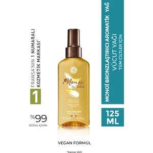 Yves Rocher Monoi Tiare Çiçeği Özlü Bronzlaştırıcı ve Aromatik Vücut Bakım Yağı 125 ml – Kadın ve Erkek Kullanımına Uygun