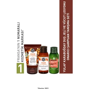 Yves Rocher Yulaf Karabuğday Duş Jeli ve Vücut Losyonu / Onarıcı Şampuan Tanışma Seti