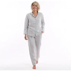 Kadın Müslin Pijama Takımı Düğmeli Yakalı Pijama