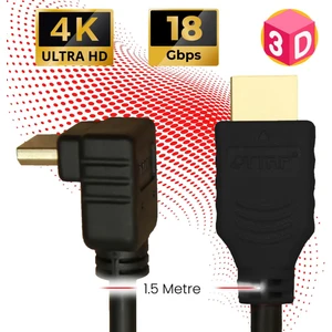 HDMI 2.0 4K Ultra Hd 60 Hz L Tipi Ses ve Görüntü Aktarım Kablosu 1,5 Metre