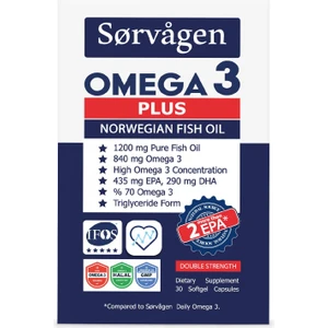 Plus 1200 Mg Norveç Balık Yağı, 30 Kapsül