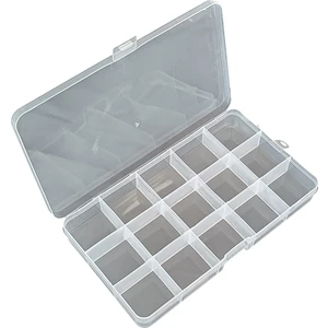 15 Bölmeli Kolye, Yüzük, Takı Düzenleyici Organizer Plastik Şeffaf Kutu 10 x 17 x 2 cm